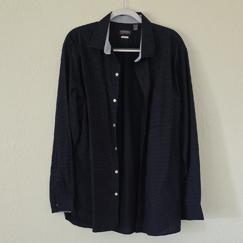 Van Heusen Navy Buttom Shirt Size XL
